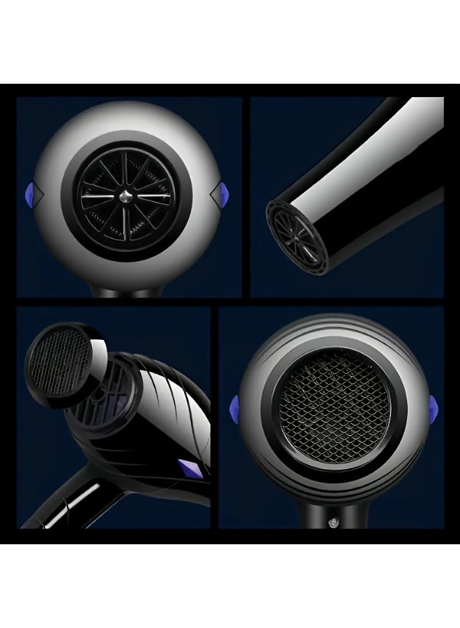 8-in-1 Ionic Hair Dryer, Salon Professional Blow Dryer  Fast Drying with 2 Speed, 3 Heat Setting, with Diffuser, Nozzle, Concentrator Comb for Curly and Straight Hair，comb - Image 2